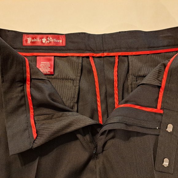 Public Notices Black Pinstripe Dress Pants - Picture 5 of 8
